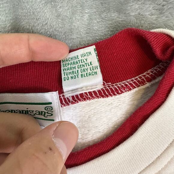 VTG Shenanigans embroidered floral cottagecore button up sweatshirt womens L - Picture 6 of 9